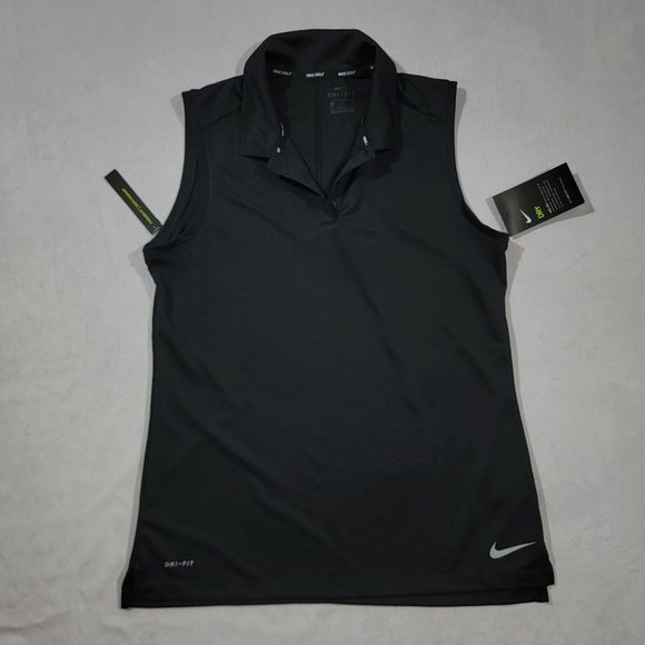 Nike Tops - Nike Golf Womens Black Polo Sleeveless Sport Dri-Fit Sz M